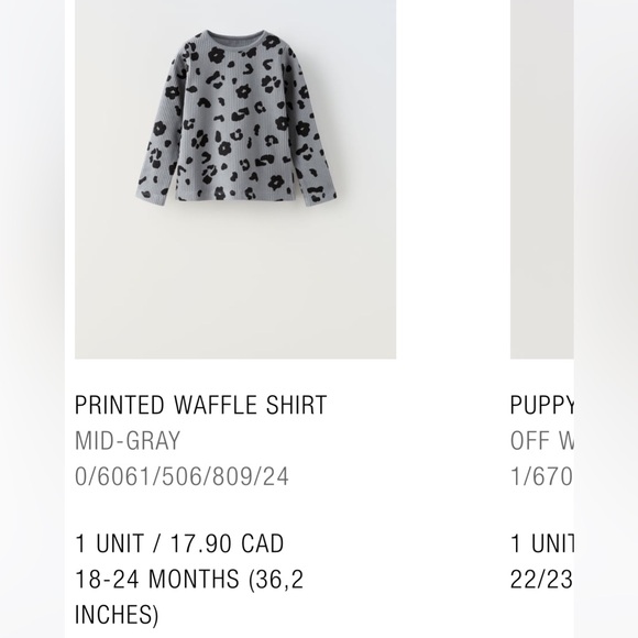 Long sleeve toddler Zara tee - Picture 4 of 4